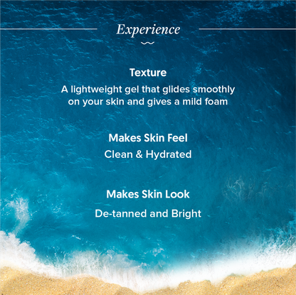 Detan face wash lightweight gel texture