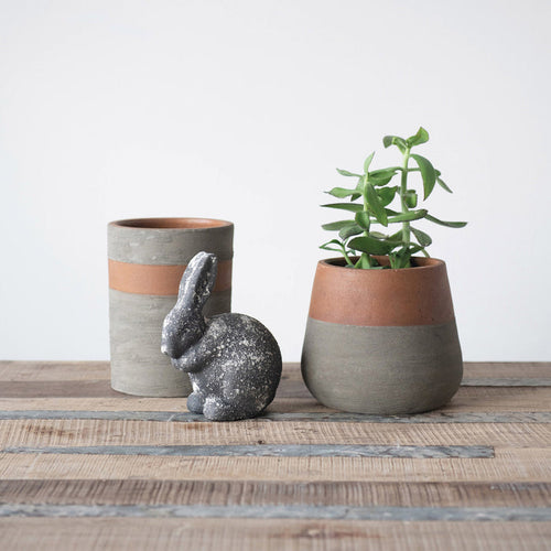 Distressed Cement Rabbit