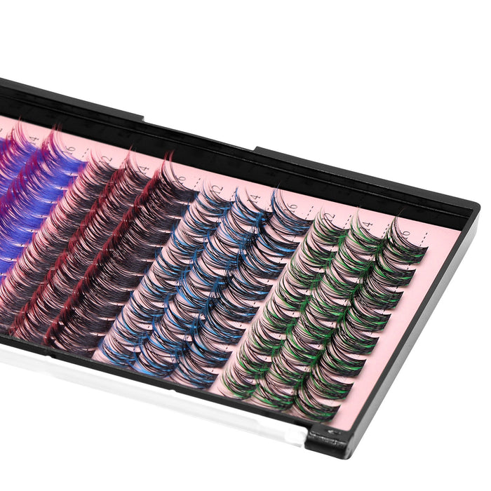 DIY Lash Clusters D-Curl Color Mix – 4 Styles in One Pack by MinuLashes