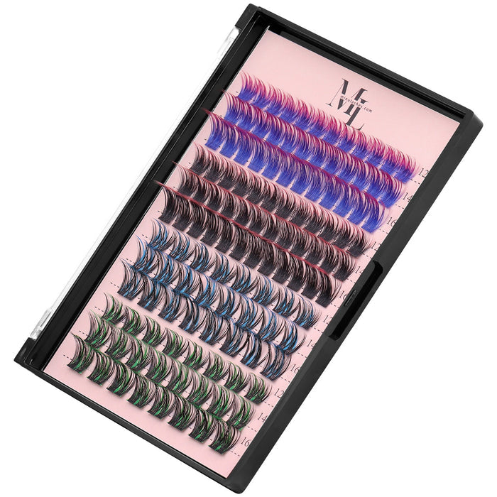 DIY Lash Clusters D-Curl Color Mix – 4 Styles in One Pack by MinuLashes