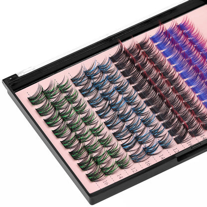 DIY Lash Clusters D-Curl Color Mix – 4 Styles in One Pack by MinuLashes