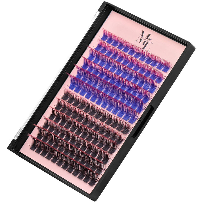 DIY Lash Clusters D-Curl Ombre – Black to Color Fade by MinuLashes