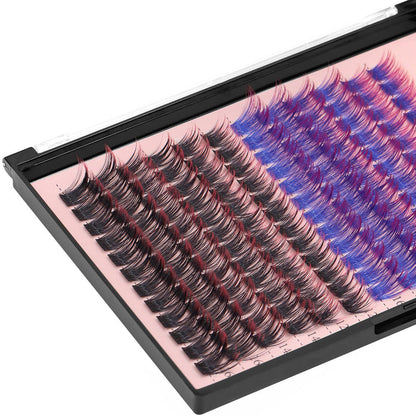 DIY Lash Clusters D-Curl Ombre – Black to Color Fade by MinuLashes