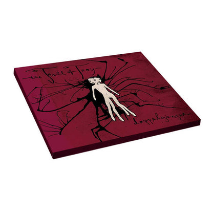 The album cover for Doppelganger by The Fall of Troy features a stylized pale figure on a cracked magenta surface, with the band name and title in handwritten text. Released on Equal Vision.