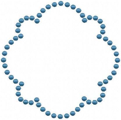 Dot Monogram Frame - Comes in 5 Sizes 4,5,6,7,8,9 inch sizes - Machine Embroidery Design