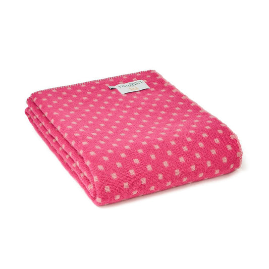 'Dot Pink & Dusky Pink' Throw