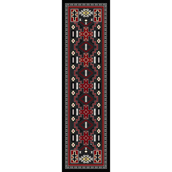 Image of an area rug, Double Cross - Gray