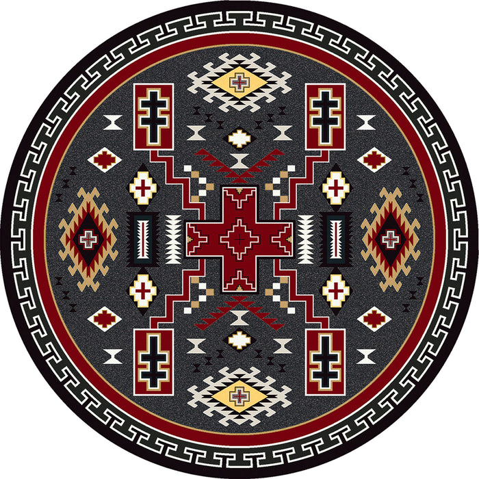 Image of an area rug, Double Cross - Gray