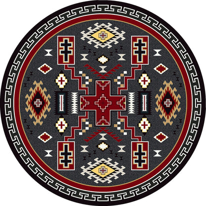 Image of an area rug, Double Cross - Gray