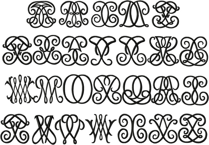 DOUBLE MONOGRAM FONT