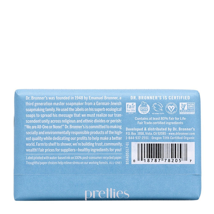 Dr.Bronner's ALL-ONE Organic Baby Unscented Bar Soap 140g