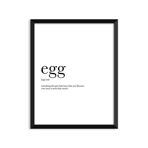 Egg Definition - Unframed Art Print Or Greeting Card