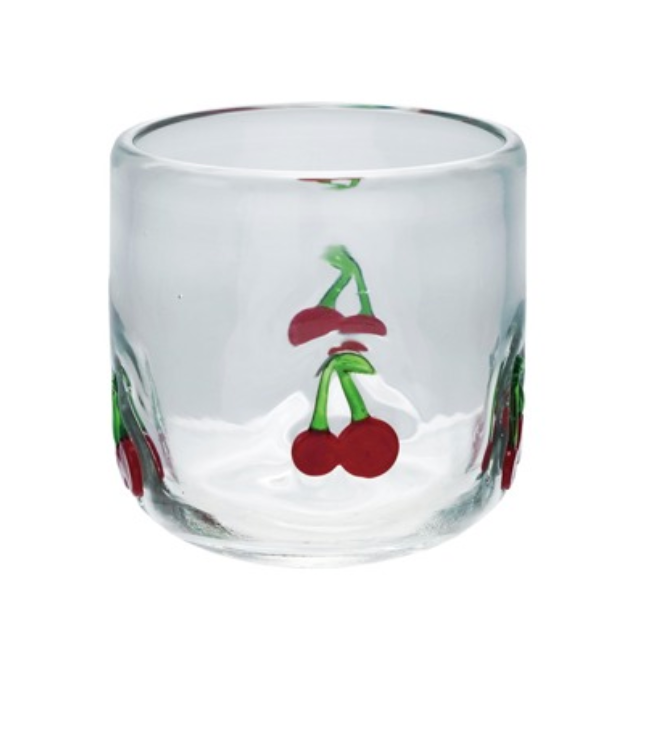 Embedded Cherry Drinking glass