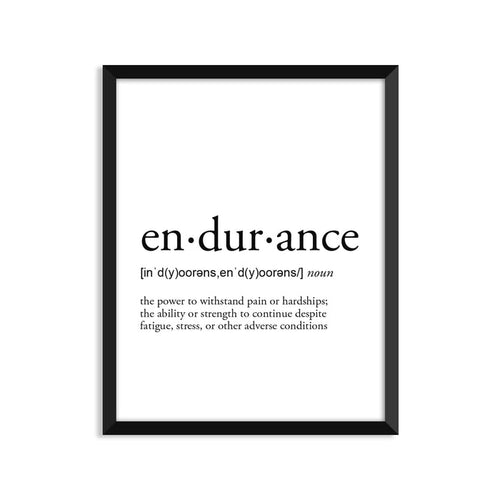 Endurance Definition - Unframed Art Print Or Greeting Card