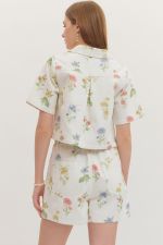Entro Botanical Denim Skort