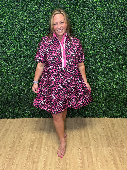 Entro Floral Printed Mini Dress