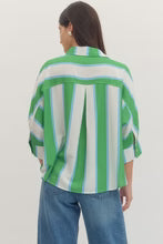 Entro Short Sleeve Striped Button Up