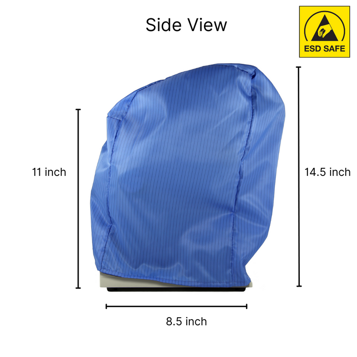 ESD Microscope Dust Cover, Opaque, Blue Fabric (Small, Tall)