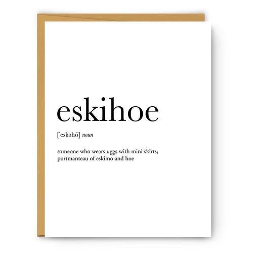 Eskihoe Definition - Unframed Art Print Or Greeting Card
