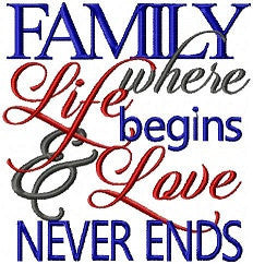 Family - Where Life Begins and Love Never Ends