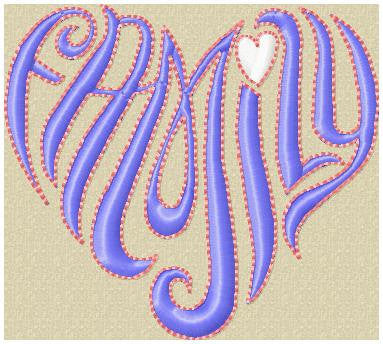 Family Heart 3x3,4x4,5x5,6x6
