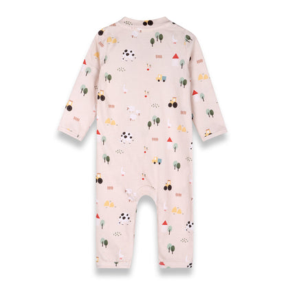 Farm Zipper Baby Coverall Jumpsuit (Organic Jersey)