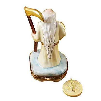 Father Time limoges box Porcelain Limoges French Trinket Box