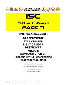Federation Commander: ISC Ship Card Pack #1
