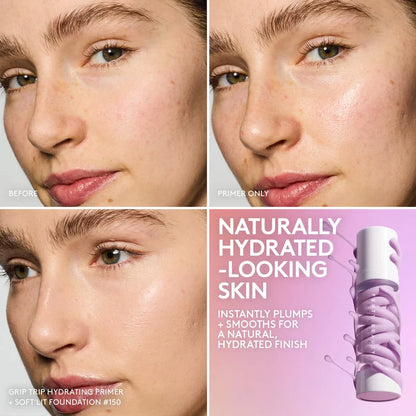 Fenty Beauty Grip Trip Hydrating Primer 30ml bottle, close-up of the product with its packaging and branding visible.
