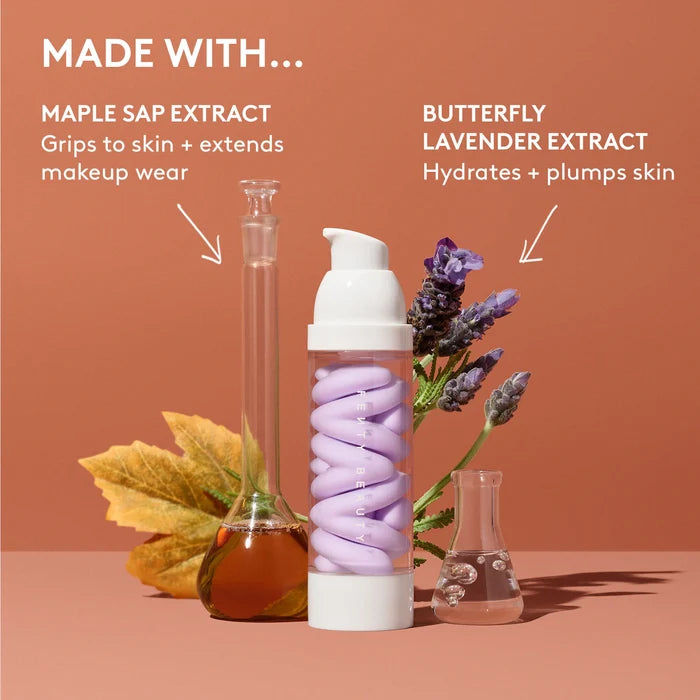 Fenty Beauty Grip Trip Hydrating Primer 30ml bottle with pump dispenser, close-up of the product on a white background.