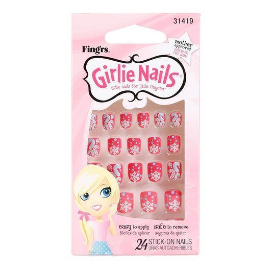 Fingrs Girlie Nails for Little Fingers Holiday Design 24 Nails - ikatehouse