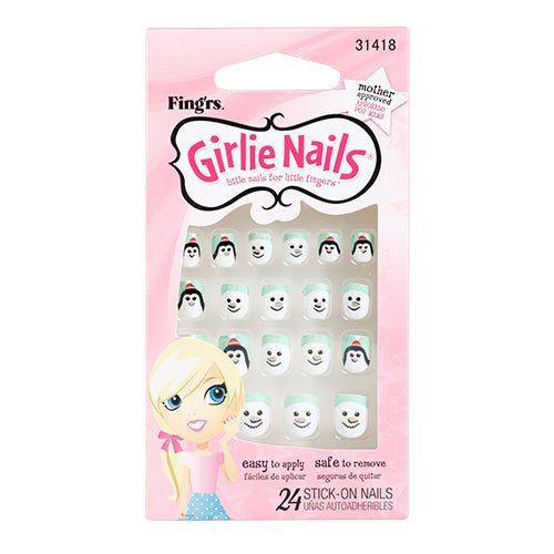 Fingrs Girlie Nails for Little Fingers Holiday Design 24 Nails - ikatehouse