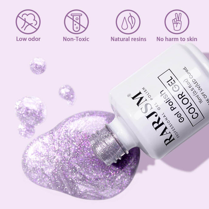 RARJSM ®Purple Pink Aurora Velvet Cat Eye Gel Polish 15 ml