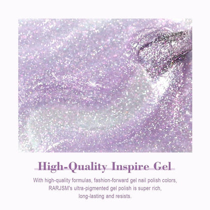 RARJSM ®Purple Pink Aurora Velvet Cat Eye Gel Polish 15 ml