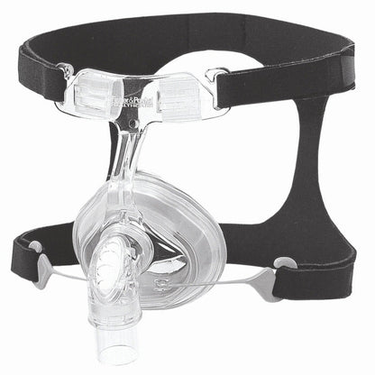 FlexiFit 405 CPAP mask with black headgear on a white background