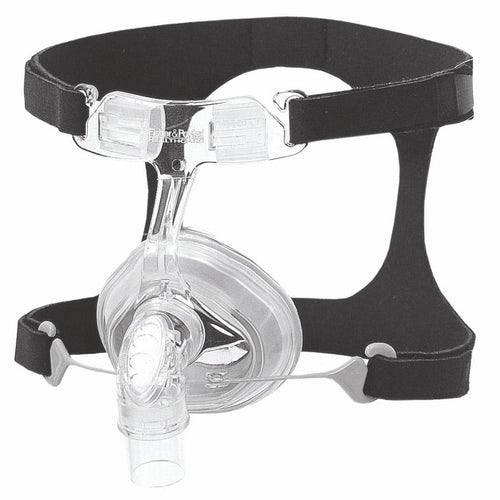 FlexiFit 405 CPAP mask with black headgear on a white background