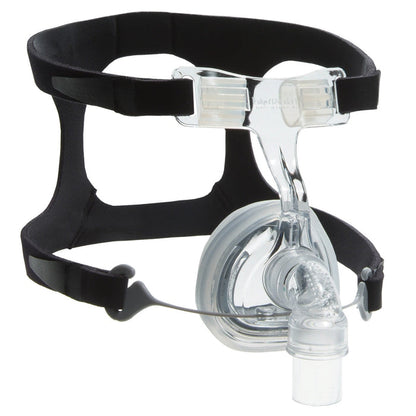 FlexiFit 407 CPAP mask with black headgear on a white background