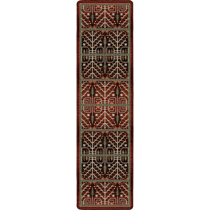 Image of an area rug, Flourish Forest - Garnet