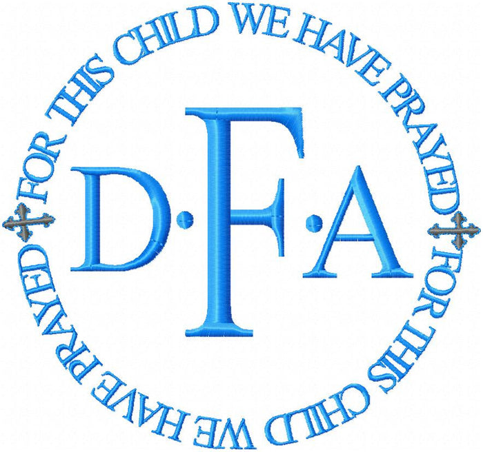 For This Child We have Prayed  Circle - Machine Embroidery Design