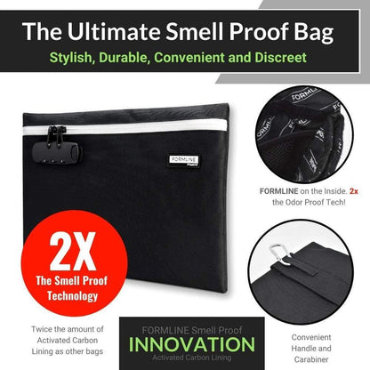 Formline Supply Large Smell Proof Bag with Combination Lock (12" x 9")