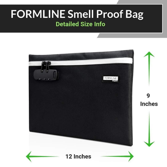Formline Supply Large Smell Proof Bag with Combination Lock (12" x 9")