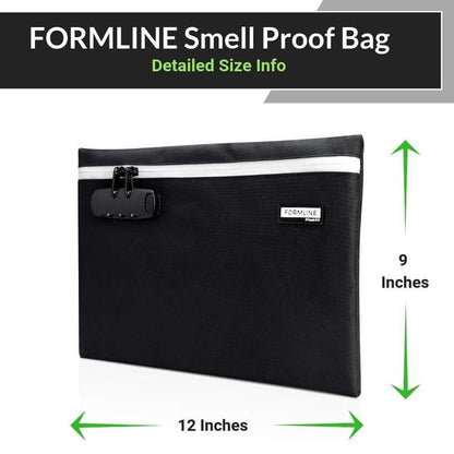 Formline Supply Large Smell Proof Bag with Combination Lock (12" x 9")