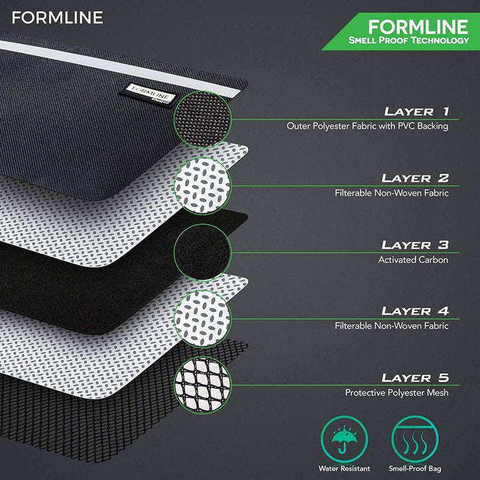 Formline Supply Large Smell Proof Bag with Combination Lock (12" x 9")