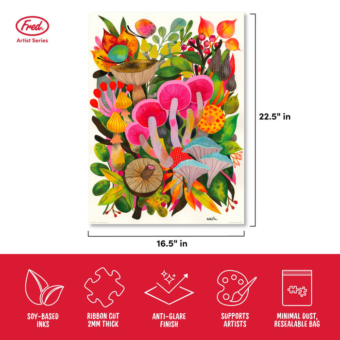 Fred & Friends - Puzzle 500 PC - Helen Dardik - Mushroom Toomuchery