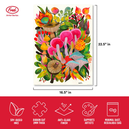 Fred & Friends - Puzzle 500 PC - Helen Dardik - Mushroom Toomuchery