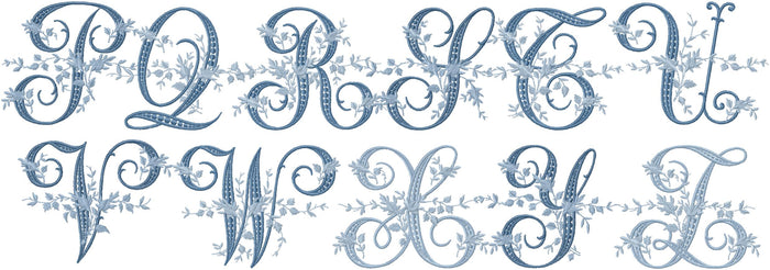 FRENCH FLORAL DOTTED MONOGRAM FONT