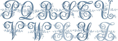 FRENCH FLORAL DOTTED MONOGRAM FONT