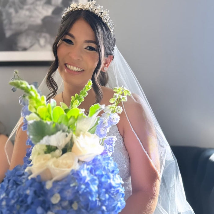 Fresh Brilliant Blue and White Wedding