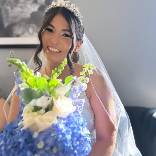 Fresh Brilliant Blue and White Wedding