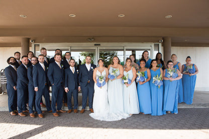 Fresh Brilliant Blue and White Wedding
